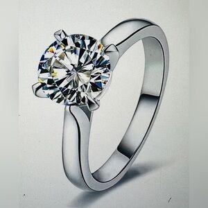 2 - Solitaire Cubic S-Zirconia Sz: 6 & 8
